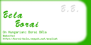 bela borai business card