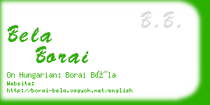 bela borai business card